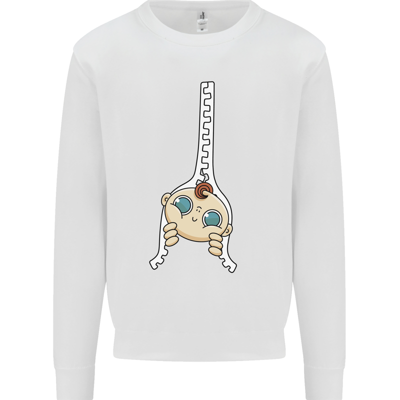 Baby Zipper New Baby Pregnancy Pregnant Kids Sweatshirt Jumper White