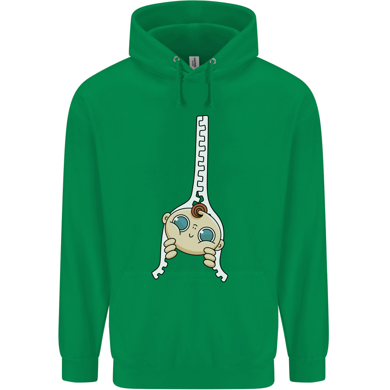 Baby Zipper New Baby Pregnancy Pregnant Mens 80% Cotton Hoodie Irish Green