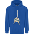 Baby Zipper New Baby Pregnancy Pregnant Mens 80% Cotton Hoodie Royal Blue