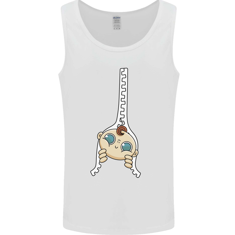 Baby Zipper New Baby Pregnancy Pregnant Mens Vest Tank Top White