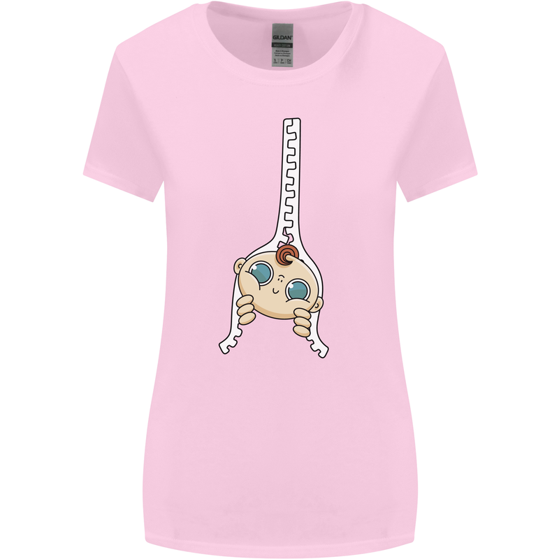 Baby Zipper New Baby Pregnancy Pregnant Womens Wider Cut T-Shirt Light Pink