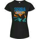 Backroll Entry from a Boat Scuba Diver Diving Womens Petite Cut T-Shirt Black