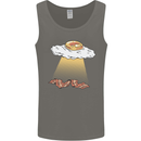 Bacon Abduction Funny Alien UFO Food Mens Vest Tank Top Charcoal