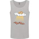 Bacon Abduction Funny Alien UFO Food Mens Vest Tank Top Sports Grey