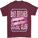 Bad Bitches Social Club Hen Doo Mens T-Shirt 100% Cotton Maroon