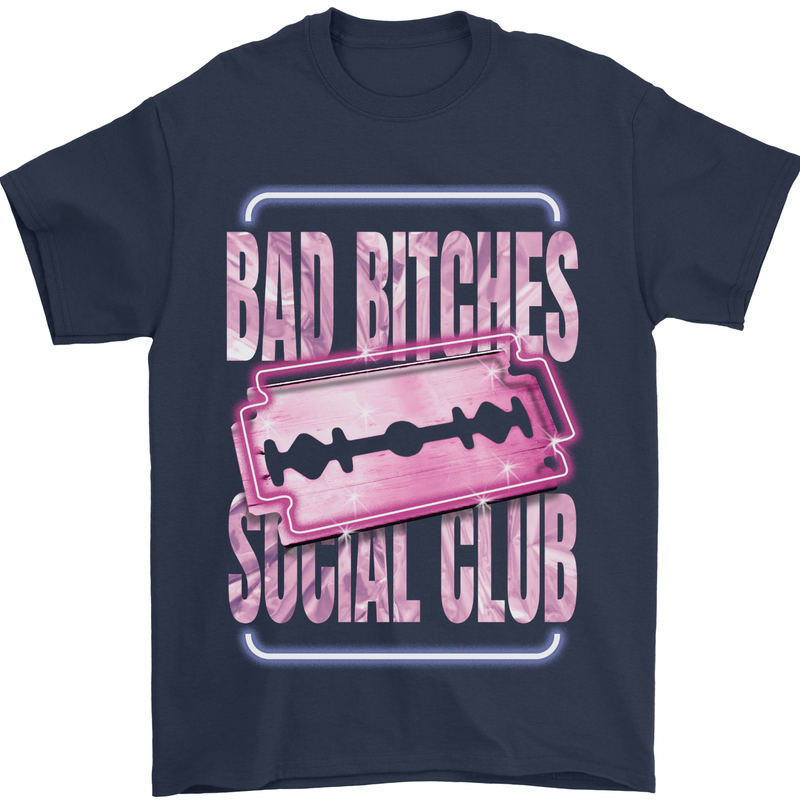 Bad Bitches Social Club Hen Doo Mens T-Shirt 100% Cotton Navy Blue