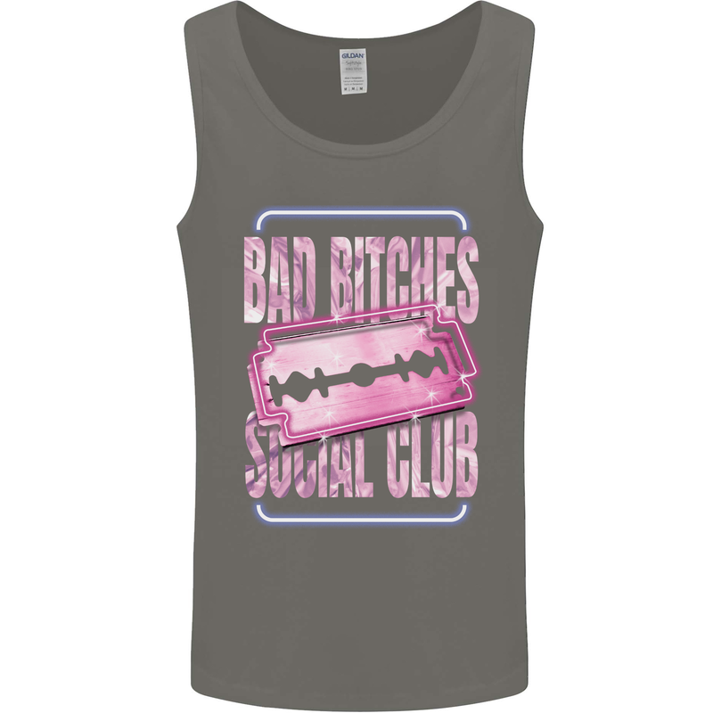 Bad Bitches Social Club Hen Doo Mens Vest Tank Top Charcoal