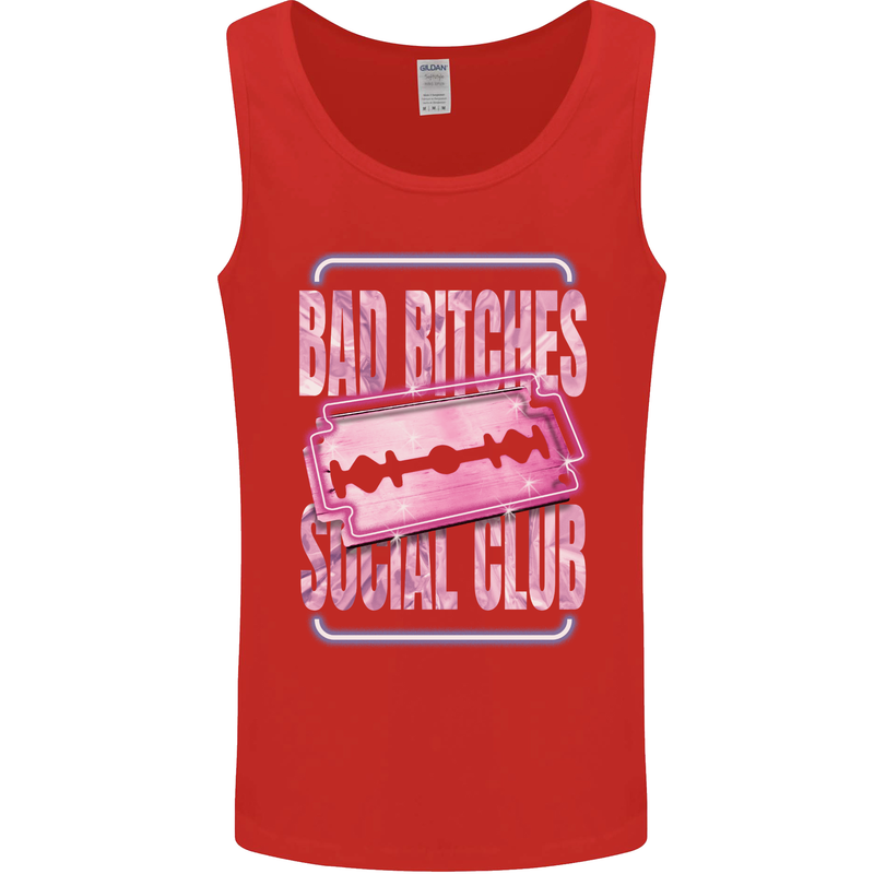 Bad Bitches Social Club Hen Doo Mens Vest Tank Top Red
