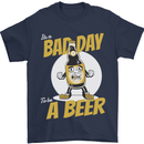 Bad Day to Be a Beer Funny Alcohol Booze Mens T-Shirt 100% Cotton Navy Blue