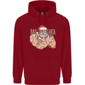 Bad Santa Christmas Tattoo Xmas Biker Gym Childrens Kids Hoodie Red
