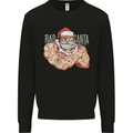 Bad Santa Christmas Tattoo Xmas Biker Gym Kids Sweatshirt Jumper Black