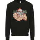 Bad Santa Christmas Tattoo Xmas Biker Gym Kids Sweatshirt Jumper Black