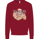 Bad Santa Christmas Tattoo Xmas Biker Gym Kids Sweatshirt Jumper Red