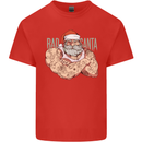Bad Santa Christmas Tattoo Xmas Biker Gym Kids T-Shirt Childrens Red