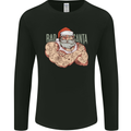 Bad Santa Christmas Tattoo Xmas Biker Gym Mens Long Sleeve T-Shirt Black