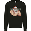 Bad Santa Christmas Tattoo Xmas Biker Gym Mens Sweatshirt Jumper Black