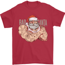Bad Santa Christmas Tattoo Xmas Biker Gym Mens T-Shirt 100% Cotton Red