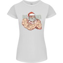 Bad Santa Christmas Tattoo Xmas Biker Gym Womens Petite Cut T-Shirt White