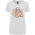 Bad Santa Christmas Tattoo Xmas Biker Gym Womens Wider Cut T-Shirt White