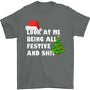 Bah Humbug Festive & Sh!t Christmas Xmas Mens T-Shirt 100% Cotton Charcoal