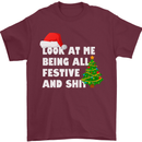 Bah Humbug Festive & Sh!t Christmas Xmas Mens T-Shirt 100% Cotton Maroon