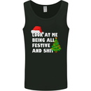 Bah Humbug Festive & Sh!t Christmas Xmas Mens Vest Tank Top Black