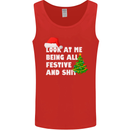 Bah Humbug Festive & Sh!t Christmas Xmas Mens Vest Tank Top Red
