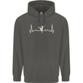 Ballerina Dancer ECG Dancing Ballet Pulse Childrens Kids Hoodie Storm Grey