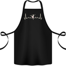 Ballerina Dancer ECG Dancing Ballet Pulse Cotton Apron 100% Organic Black