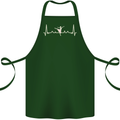 Ballerina Dancer ECG Dancing Ballet Pulse Cotton Apron 100% Organic Forest Green