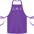 Ballerina Dancer ECG Dancing Ballet Pulse Cotton Apron 100% Organic Purple
