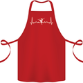 Ballerina Dancer ECG Dancing Ballet Pulse Cotton Apron 100% Organic Red