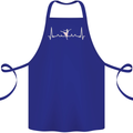 Ballerina Dancer ECG Dancing Ballet Pulse Cotton Apron 100% Organic Royal Blue