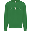 Ballerina Dancer ECG Dancing Ballet Pulse Kids Sweatshirt Jumper Irish Green