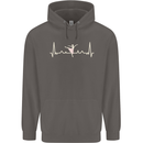 Ballerina Dancer ECG Dancing Ballet Pulse Mens 80% Cotton Hoodie Charcoal