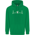 Ballerina Dancer ECG Dancing Ballet Pulse Mens 80% Cotton Hoodie Irish Green