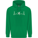 Ballerina Dancer ECG Dancing Ballet Pulse Mens 80% Cotton Hoodie Irish Green