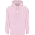 Ballerina Dancer ECG Dancing Ballet Pulse Mens 80% Cotton Hoodie Light Pink