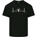 Ballerina Dancer ECG Dancing Ballet Pulse Mens Cotton T-Shirt Tee Top Black