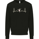 Ballerina Dancer ECG Dancing Ballet Pulse Mens Sweatshirt Jumper Black
