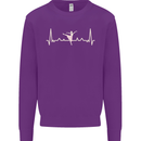 Ballerina Dancer ECG Dancing Ballet Pulse Mens Sweatshirt Jumper Purple