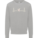 Ballerina Dancer ECG Dancing Ballet Pulse Mens Sweatshirt Jumper Sports Grey