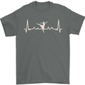 Ballerina Dancer ECG Dancing Ballet Pulse Mens T-Shirt 100% Cotton Charcoal
