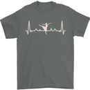 Ballerina Dancer ECG Dancing Ballet Pulse Mens T-Shirt 100% Cotton Charcoal