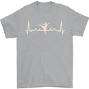 Ballerina Dancer ECG Dancing Ballet Pulse Mens T-Shirt 100% Cotton Sports Grey