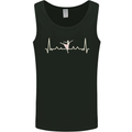 Ballerina Dancer ECG Dancing Ballet Pulse Mens Vest Tank Top Black