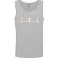 Ballerina Dancer ECG Dancing Ballet Pulse Mens Vest Tank Top Sports Grey