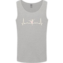 Ballerina Dancer ECG Dancing Ballet Pulse Mens Vest Tank Top Sports Grey