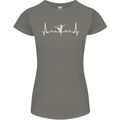 Ballerina Dancer ECG Dancing Ballet Pulse Womens Petite Cut T-Shirt Charcoal