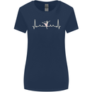 Ballerina Dancer ECG Dancing Ballet Pulse Womens Wider Cut T-Shirt Navy Blue